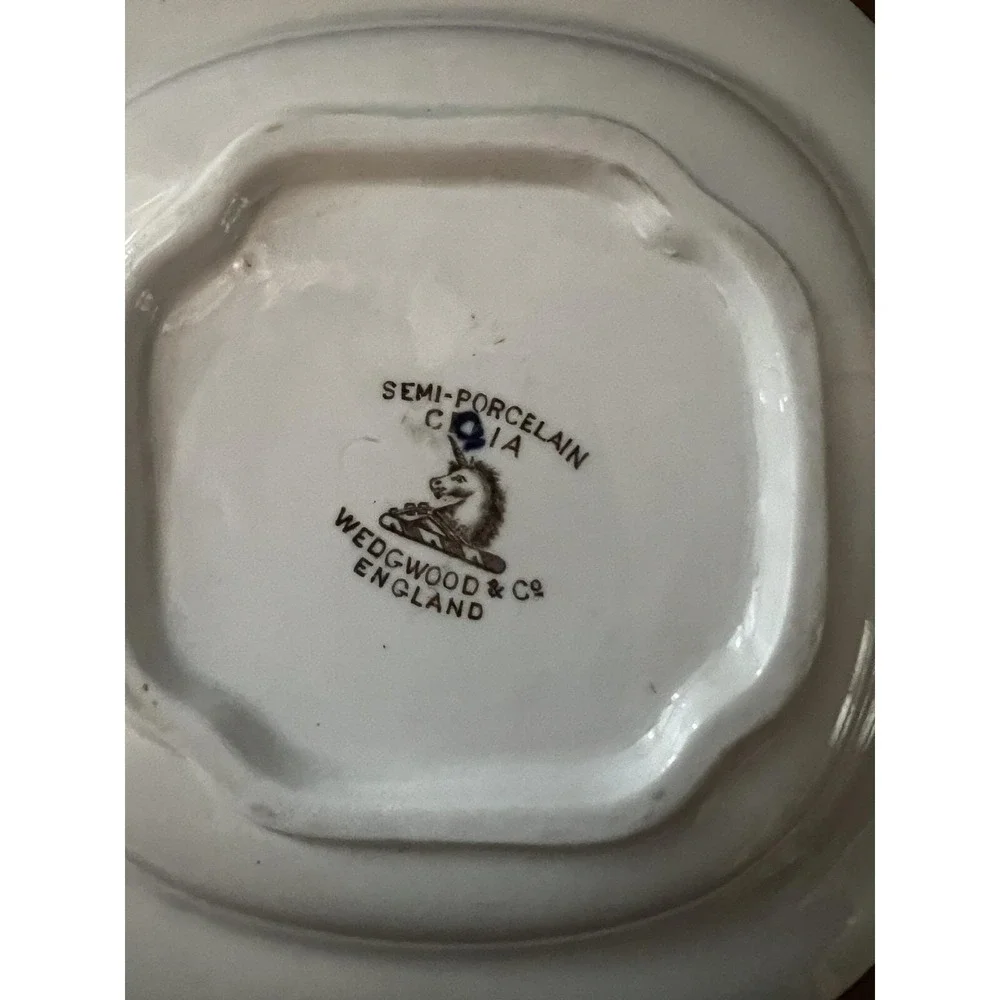 Wedgwood Celia Butter Dish With Strainer Rare Brown Semi-Porcelain